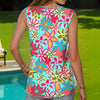 Farverig Tanktop Med Blomsterprint