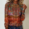 Vintage T-Shirt Med Etnisk Print
