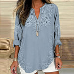 【Langærmet】Vintage Afslappet Bluse