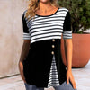 Afslappet Stribet Bluse