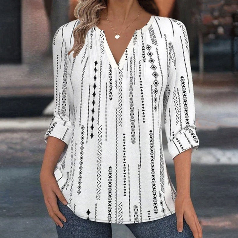 【Langærmet】Vintage Afslappet Bluse