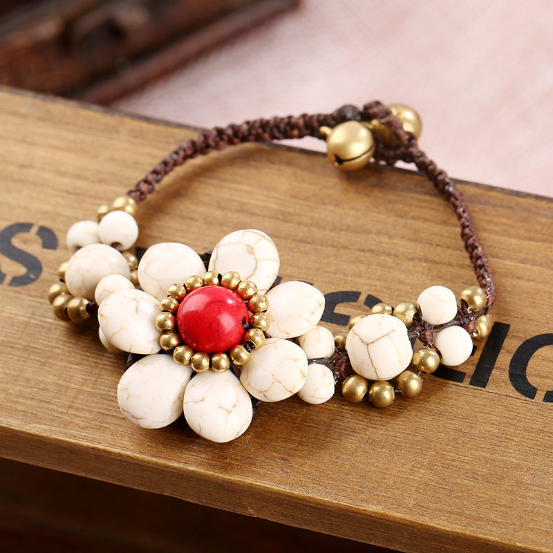 Håndvævet Blomsterarmbånd