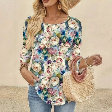 Vintage T-Shirt Mit Blumendruck