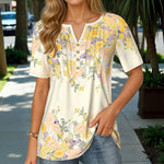 Elegant Bluse Med Blomsterprint