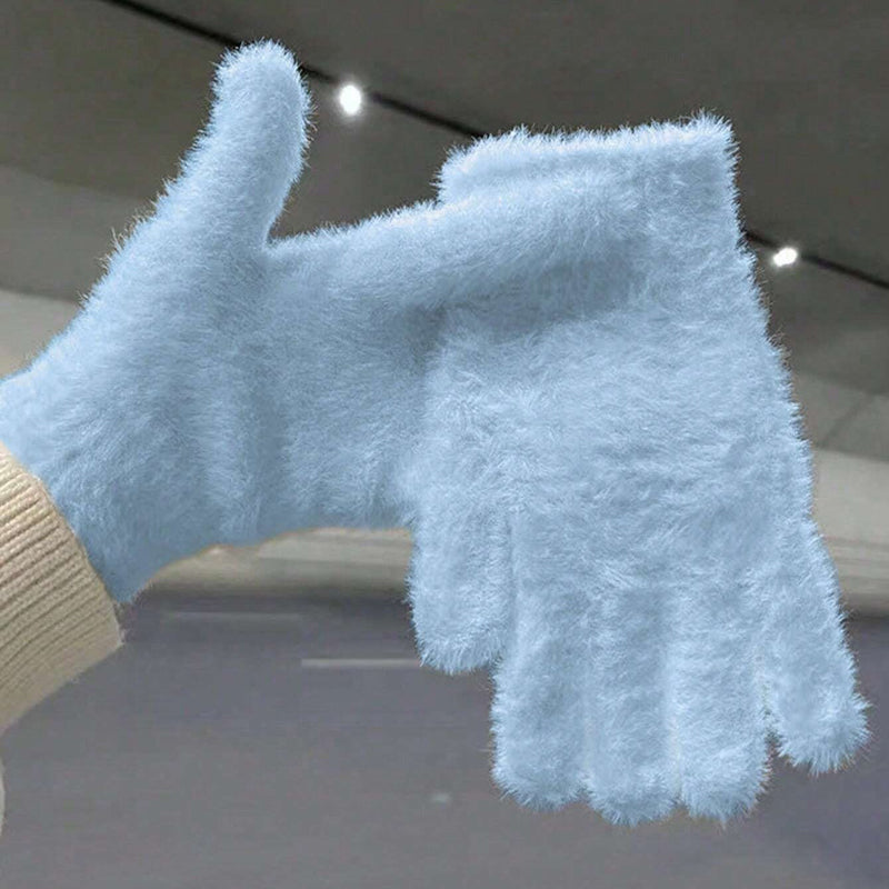 Ensfarvede Varme Handsker