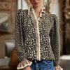 Vintage Bluse Med Leopardprint