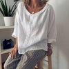 Afslappet Ensfarvet Bluse