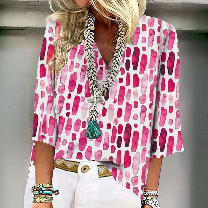 Vintage Afslappet Bluse