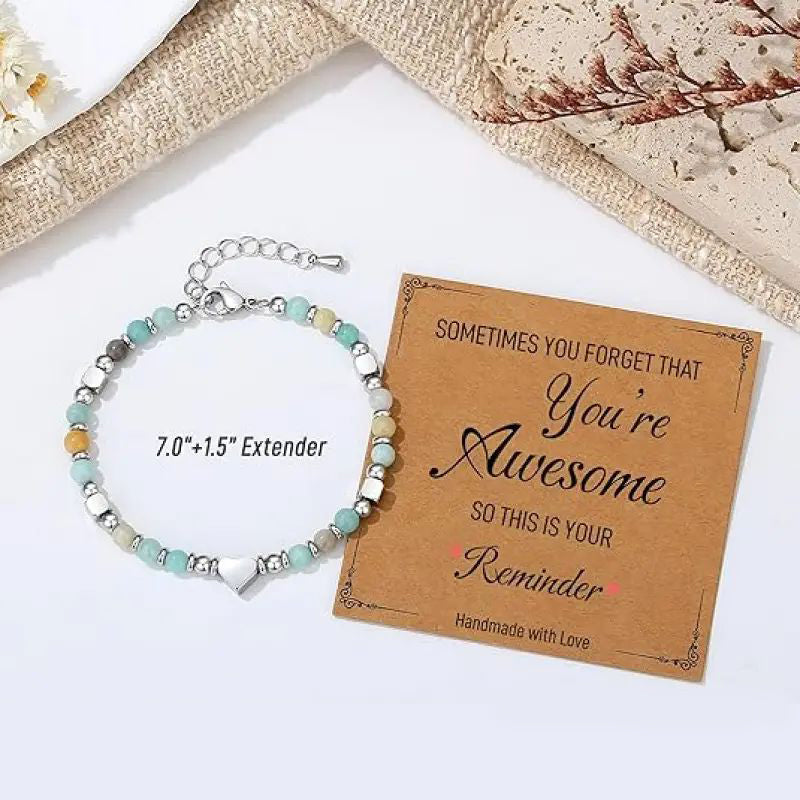 Boheme Armbånd Med Hjerteformede Perler