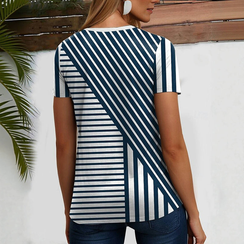 Afslappet Stribet T-Shirt