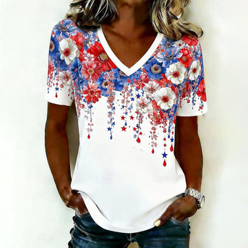Lässiges T-Shirt Mit Katzen-Print