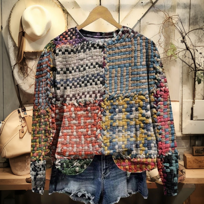 Vintage Farverig Sweatshirt