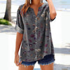 Vintage Bluse Med Blomsterprint