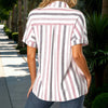 Afslappet Stribet Bluse