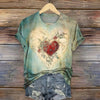 Vintage T-Shirt Med Hjertetryk