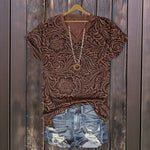 Vintage T-Shirt Med Blomsterprint