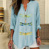 Afslappet Bluse Med Guldsmedeprint