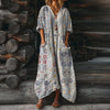 【Langærmet】Afslappet Vintage Kjole