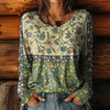 Farveblok Blomstret T-Shirt