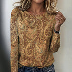 Vintage T-Shirt Med Etnisk Print