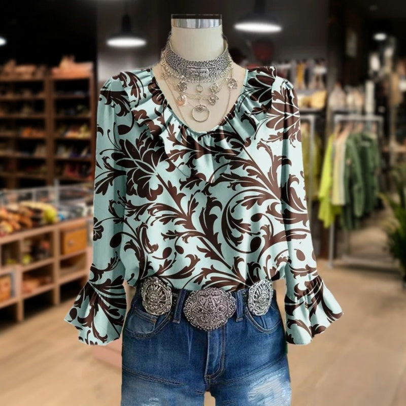 Vintage Afslappet Bluse