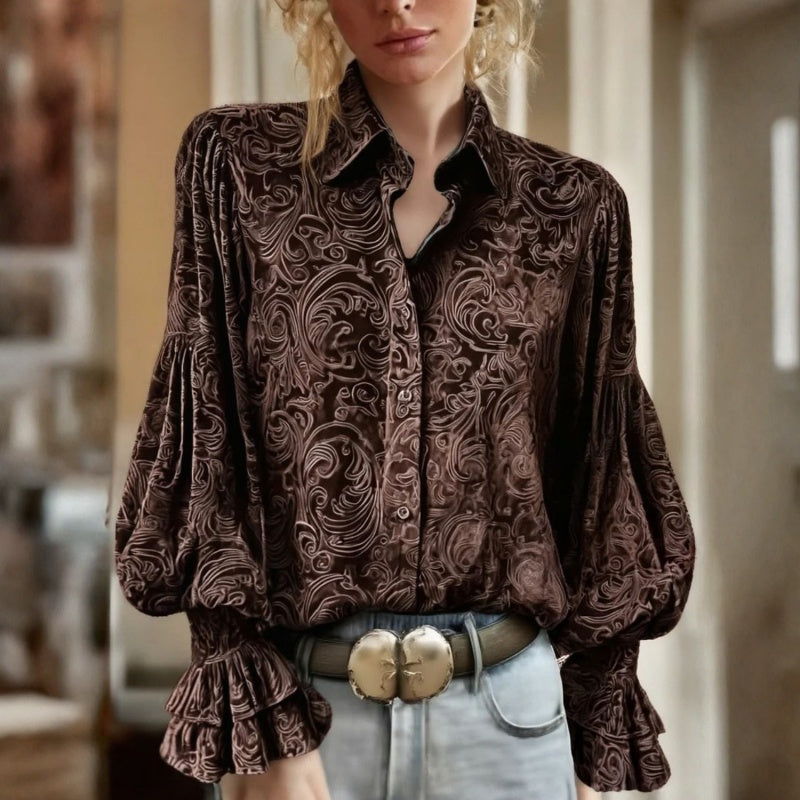 Vintage Afslappet Bluse