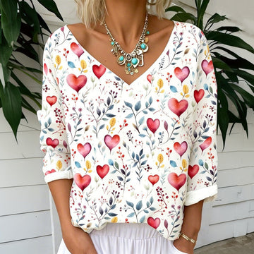 Vintage T-Shirt Mit Blumendruck