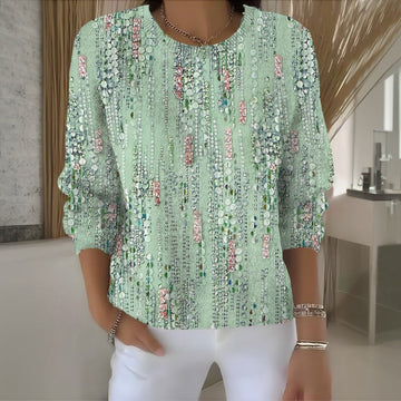 Bunte Bluse Mit Geometrischem Druck