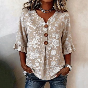 Vintage T-Shirt Mit Blumendruck