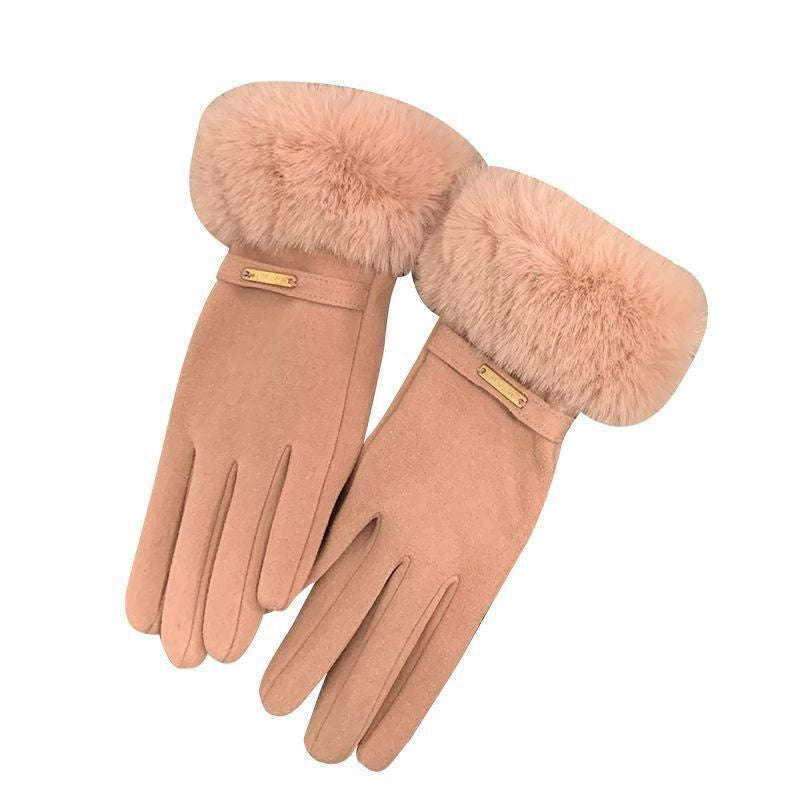 Ensfarvede Varme Handsker