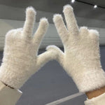 Ensfarvede Varme Handsker