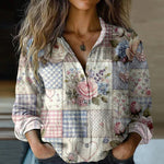 Afslappet Blomsterprint Bluse