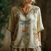 Vintage Blomsterprint Bluse