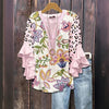 Vintage Bluse Med Blomsterprint