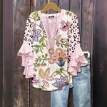 Vintage Bluse Med Blomsterprint