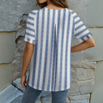 Afslappet Stribet Bluse