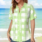 Afslappet Plaid Bluse