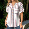 Afslappet Stribet Bluse