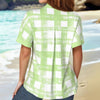 Afslappet Plaid Bluse