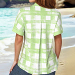 Afslappet Plaid Bluse