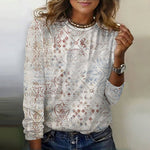 Vintage T-Shirt Med Etnisk Print