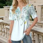 Afslappet Blomsterprintbluse