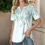 Afslappet Blomsterprintbluse