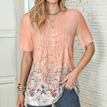 Elegant Bluse Med Blomsterprint