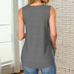 Afslappet Ensfarvet Tanktop