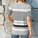 Afslappet Stribet Bluse