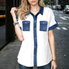Afslappet Patchwork Bluse