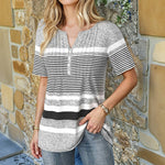 Afslappet Stribet Bluse