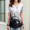 Farveblok Blomstret T-Shirt