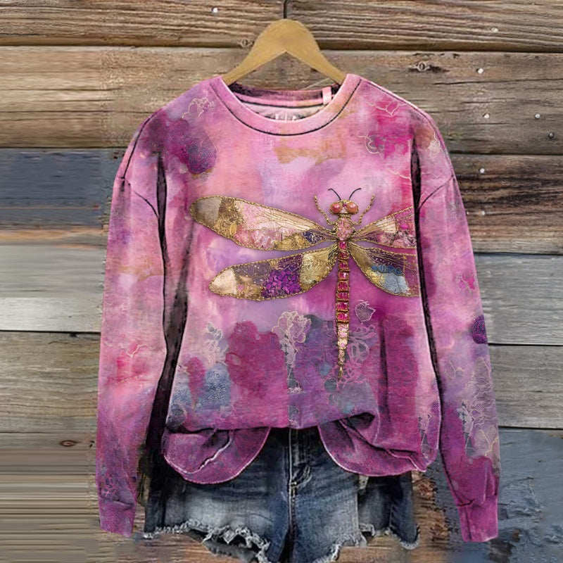 Vintage Sweatshirt Med Guldsmedeprint